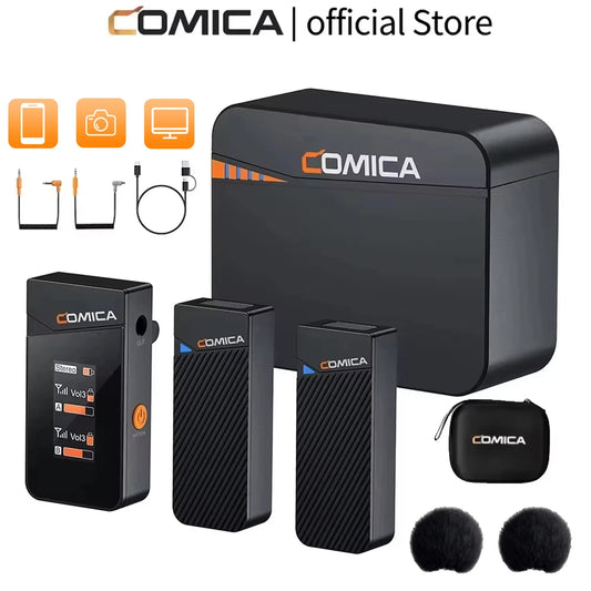 COMICA Vimo C 2.4G Wireless Lavalier Microphone with Charging Case