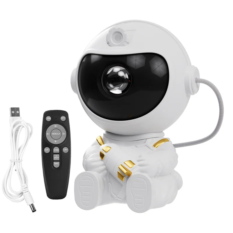 Astronaut Space Star Projector – Galaxy Night Light with Timer & Remote