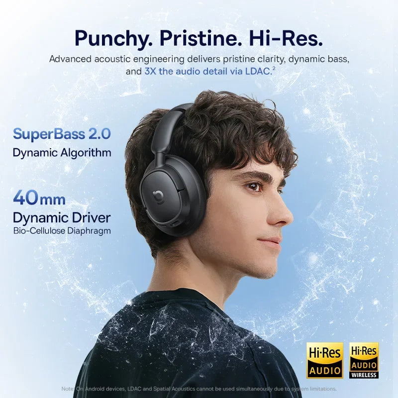 Baseus EH10 ANC Wireless Headphones – 80Hr, LDAC Hi-Res Audio