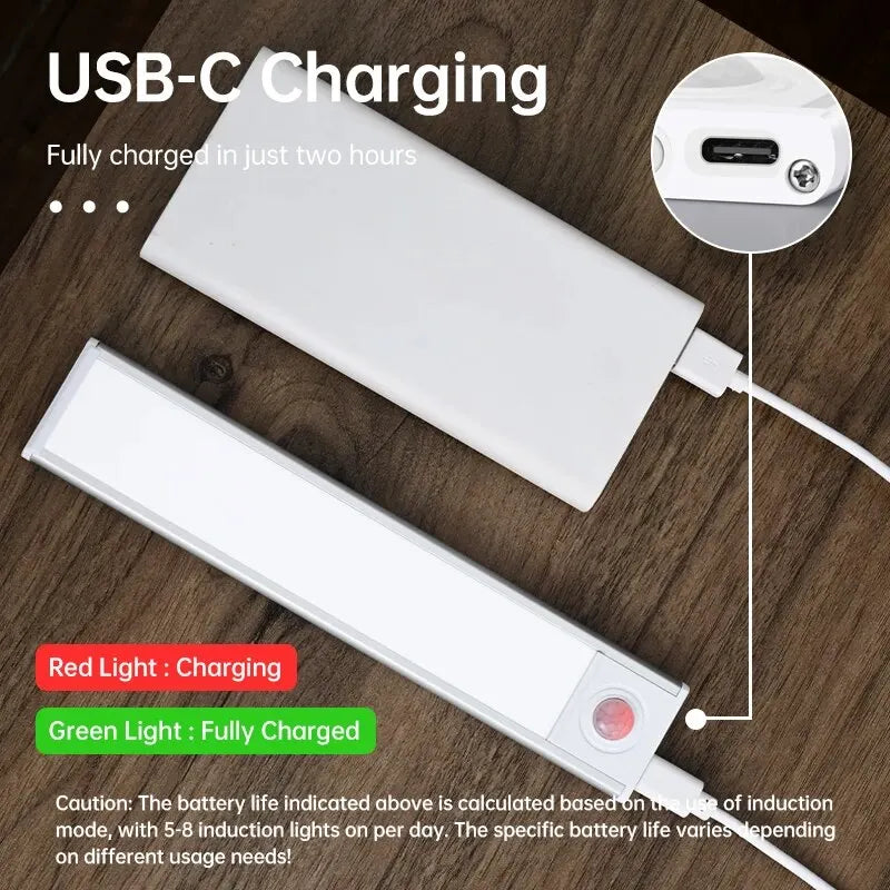USB Rechargeable LED Motion Sensor Under Cabinet Light – 50cm