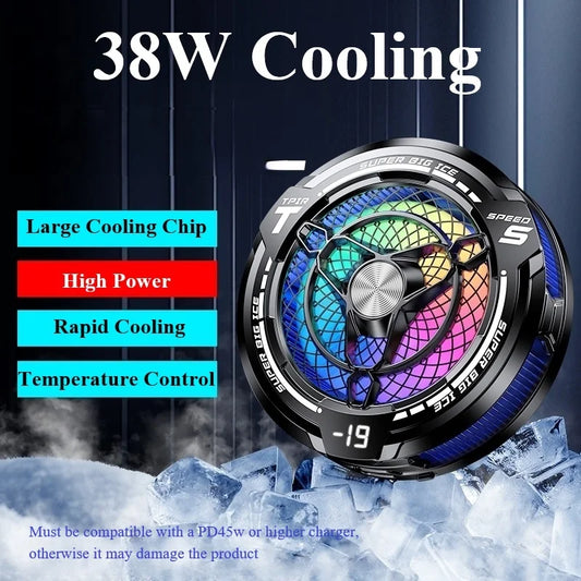FS12 45W RGB Magnetic Tablet & Gaming Phone Cooler with LED | Makwando