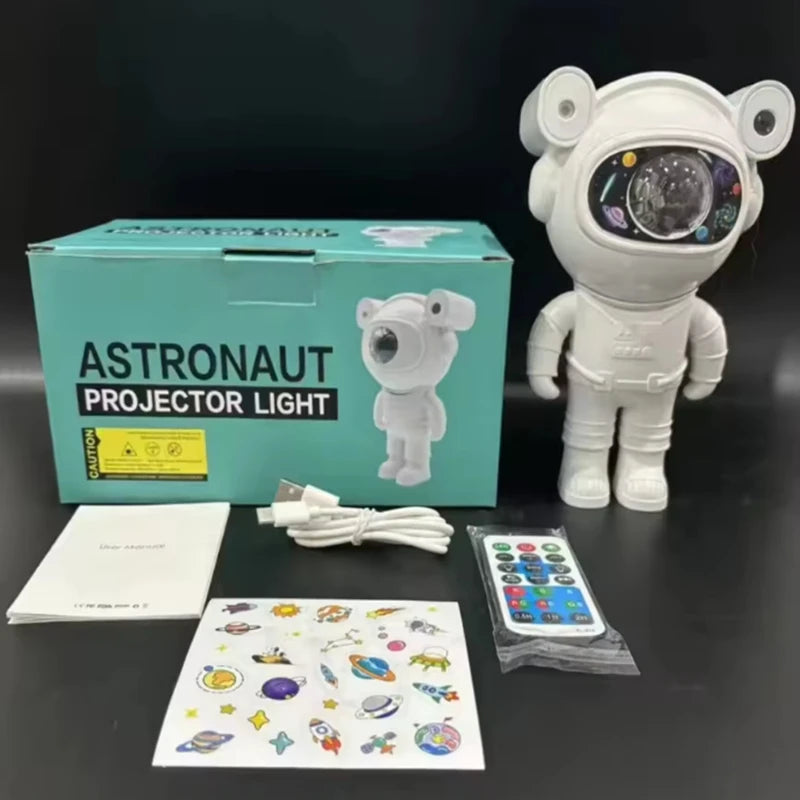 Astronaut Starlight Projector with Bluetooth Speaker – LED Aurora Night Light