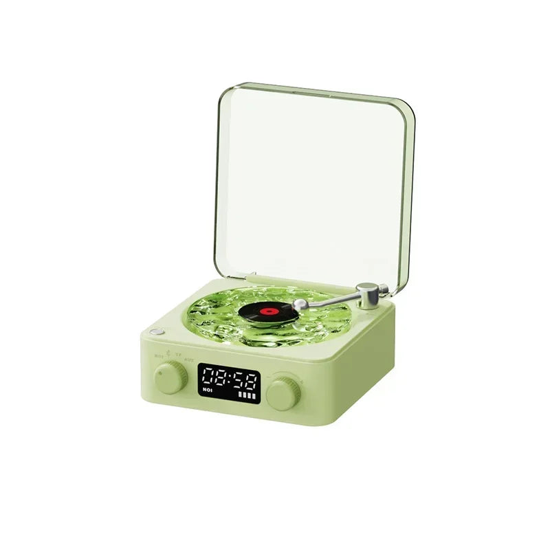 Waves Vinyl Turntable Bluetooth Speaker with White Noise & RGB Light