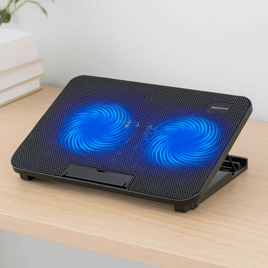 Portable Laptop Cooling Pad with USB & LED – Metal Mesh