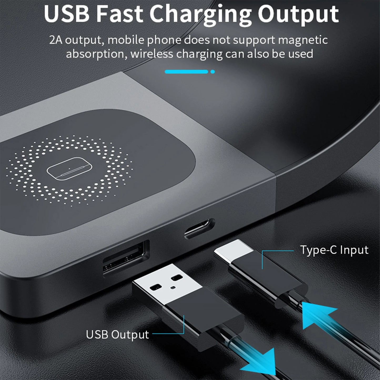 4-in-1 Magnetic Wireless Charging Station with USB