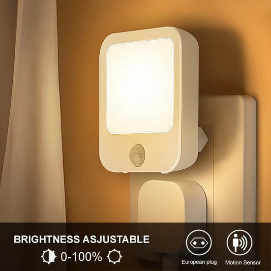 Motion Sensor Plug-In LED Night Light for Bedroom & Bedside